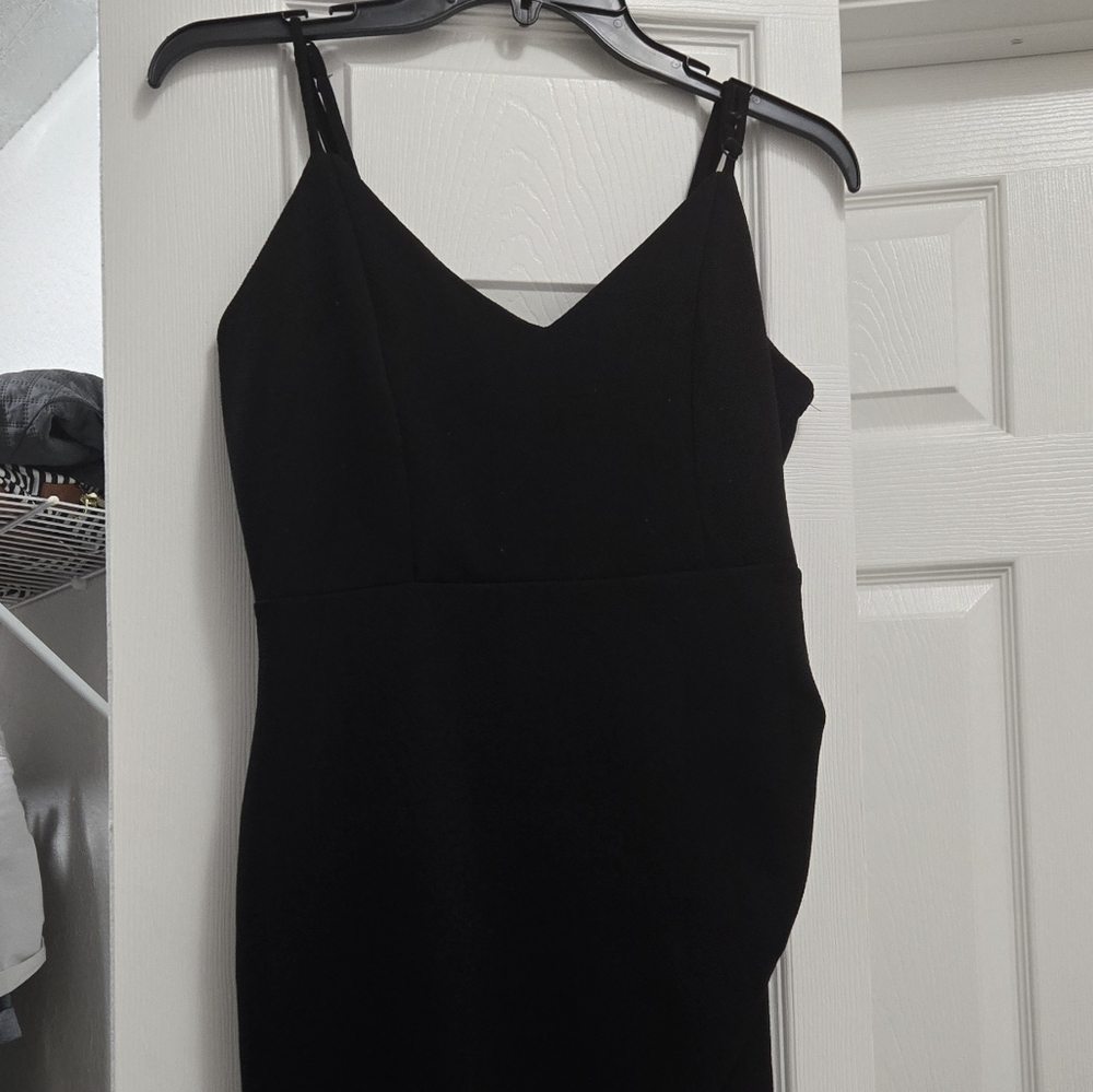 Black V-Neck Minidress
